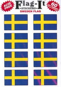 Flag-It Swedish Flag Stickers Flag-It Swedish Flag Stickers